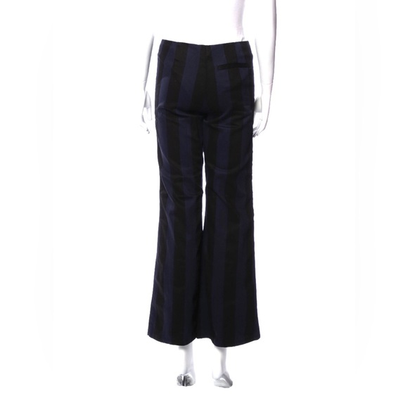 Stripe navy and black wide leg pants size 0 xs - Picture 3 of 6